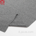 Tessuto in flanella a quadri grigio chiaro per camicia